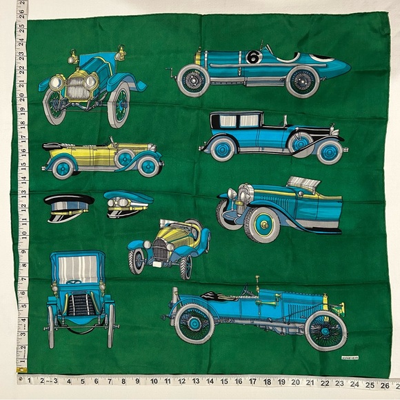 Kreier Veterans of the Road Silk Scarf Antique Classic Cars Vintage - Picture 7 of 9